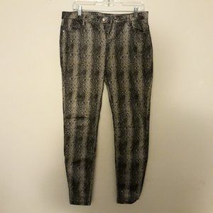 HUE Woman's Snake Print Jeans